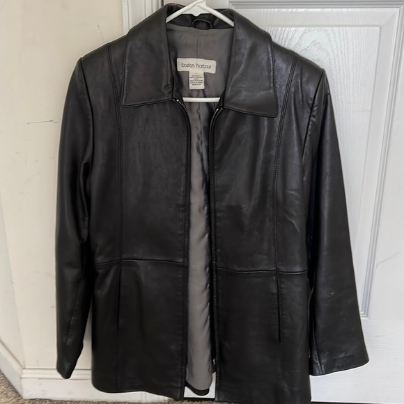 boston harbour Jackets & Coats Boston Harbour Black Leather Jacket